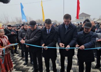 Кейден ауылында жаңа күрес залы пайдалануға берілді